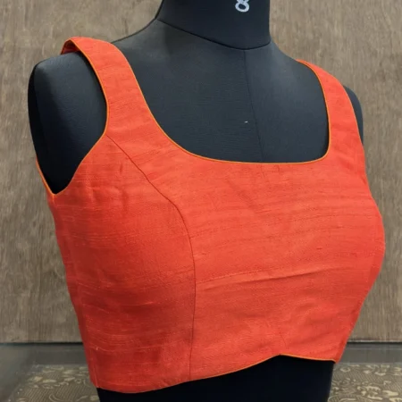 Flame Raw Silk Blouse