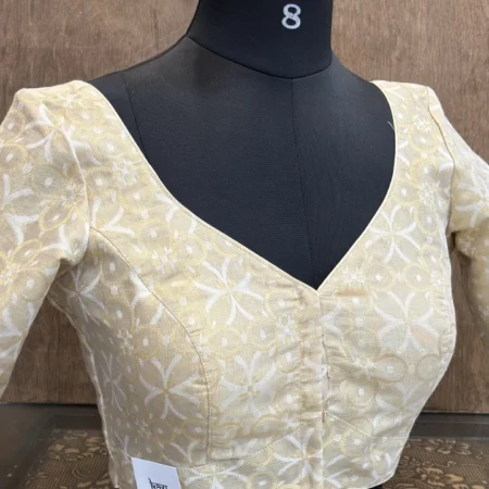 Golden Jamdani Glow Blouse