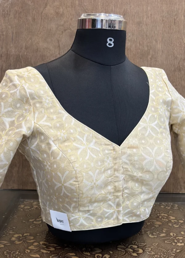 Golden Jamdani Glow Blouse