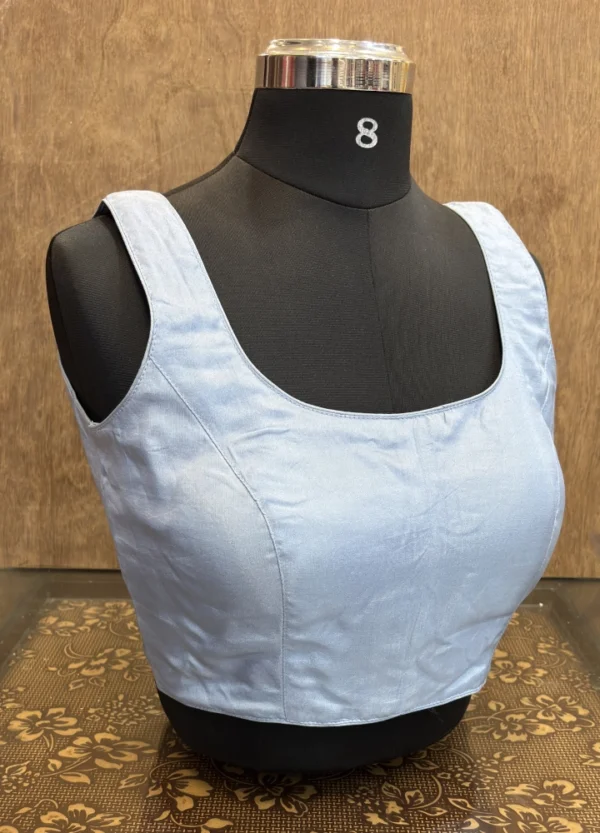 Silver Glow Tissue Silk Blouse