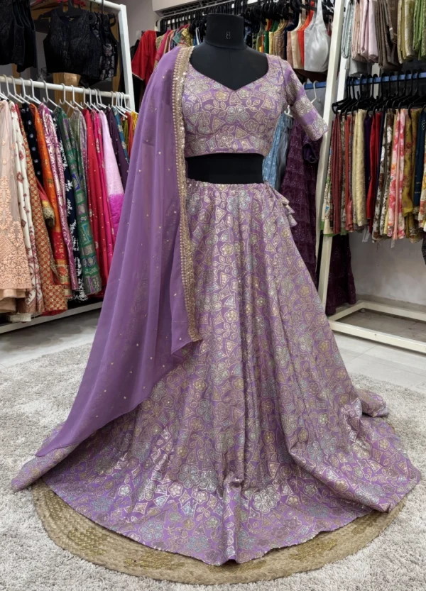 Zari Tissue Sequin Lehenga