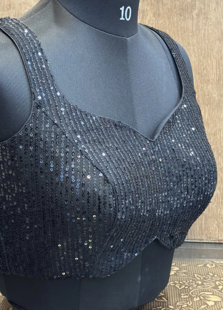 Glam Silk Sequins Blouse - Image 2