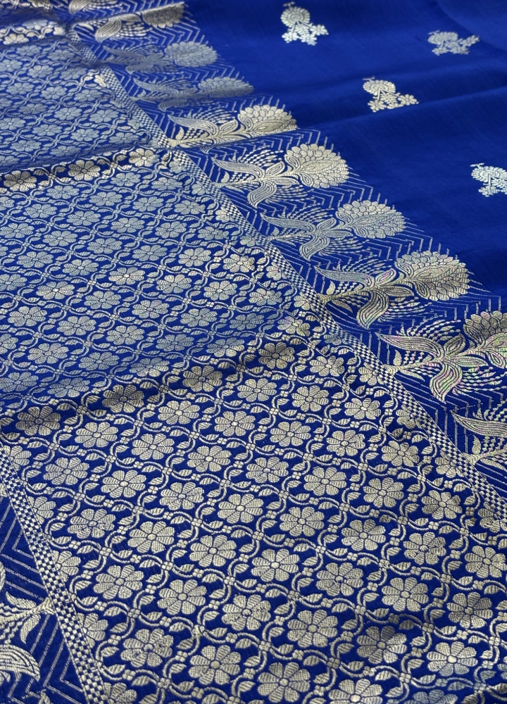 Banarasi Saga Saree – Blue - Image 2